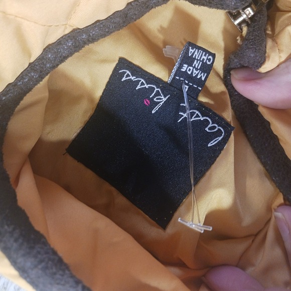 Last Kiss Quilted Vest L NWOT Tan Faux Suede Trim Zip Pockets Equestrian Style - Picture 2 of 8